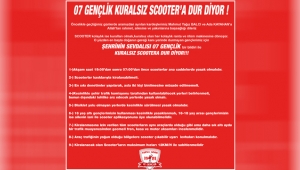 07 GENÇLİK'TEN SCOOTER TEPKİSİ