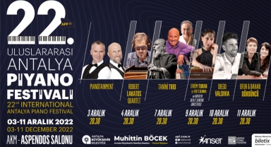 22. ULUSLARARASI ANTALYA PİYANO FESTİVALİ BAŞLIYOR!